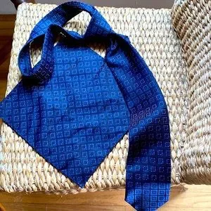 🇮🇹🔥DESIGNER ANGELINO SILK NECKTIE SET (TIE & POCKET SQ  ANGELINO 100% SILK MEN\'S NECK TIE/ POCKET SQUARE display picture 1